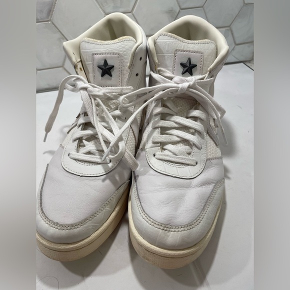 Converse Pro Leather Sport Unisex Men’s 8.5 Woman’s 10 White Hi Top Sneakers - Picture 2 of 9